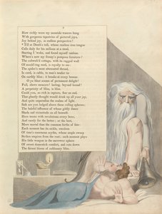 Youngs Night Thoughts、7ページ、Till at Deathsの通行料、落ち着きのない鉄舌 作： William Blake